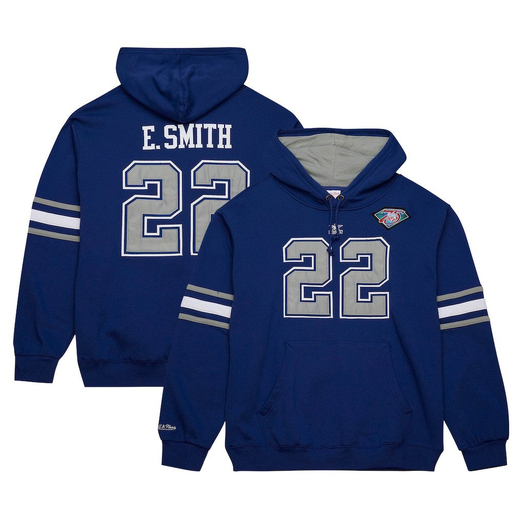 Mitchell & Ness Emmitt Smith Dallas Cowboys Retired Player Name & Number Pullover Hoodie Navy