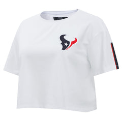 Houston Texans Pro Standard Women's Away Cropped Boxy T-Shirt White