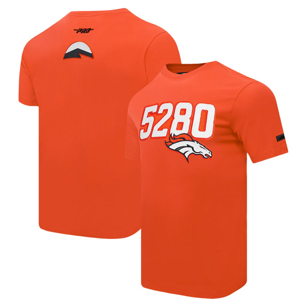 Denver Broncos Pro Standard Frozen Single Jersey T-Shirt Orange