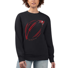 Tampa Bay Buccaneers G-III 4Her by Carl Banks Women's Football Logo Graphic Fleece Tri-Blend Pullover Sweatshirt Black
