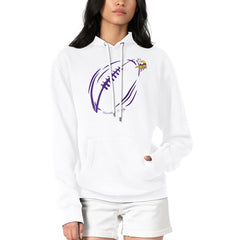 Minnesota Vikings G-III 4Her by Carl Banks Women's Football Logo Fleece Tri-Blend Pullover Hoodie White