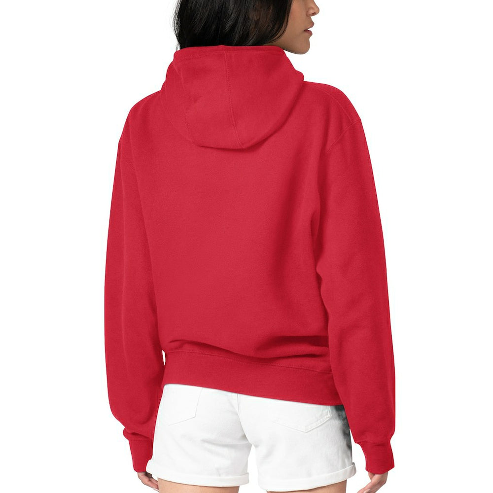 Buffalo Bills G-III 4Her by Carl Banks Women's Football Logo Fleece Tri-Blend Pullover Hoodie Red
