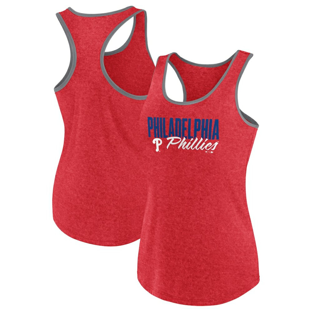 Philadelphia Phillies Profile Women's Plus Size Racerback Tank Top - Red - MLB Sale