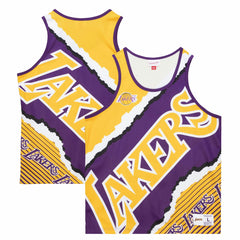 Los Angeles Lakers Jumbotron 2.0 Sublimated Tank Top Gold | Mitchell & Ness Near Me