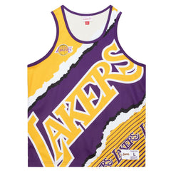 Los Angeles Lakers Jumbotron 2.0 Sublimated Tank Top Gold | Mitchell & Ness Near Me