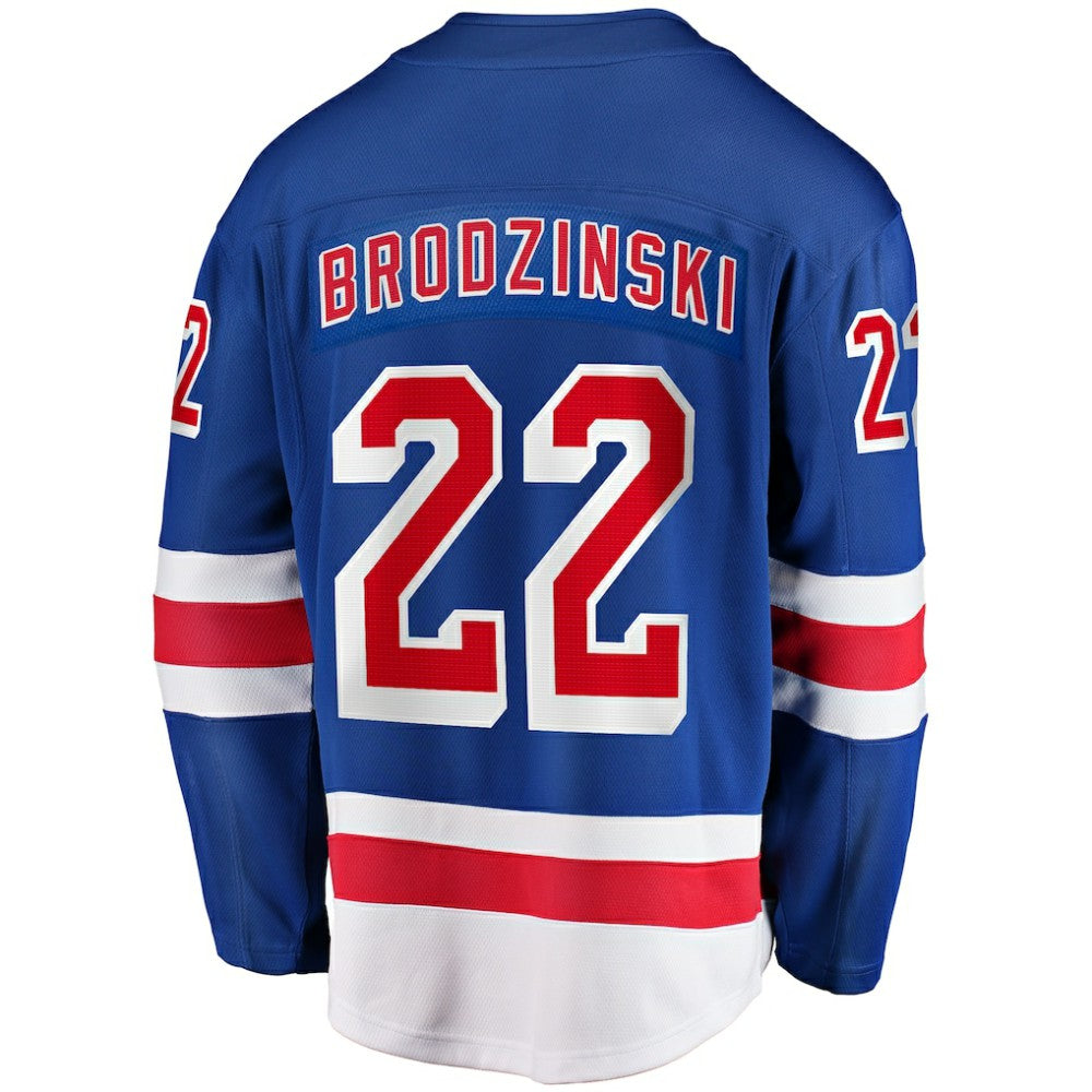 Jonny Brodzinski New York Rangers Fanatics Home Premier Breakaway Player Jersey - Blue - NHL 201462543