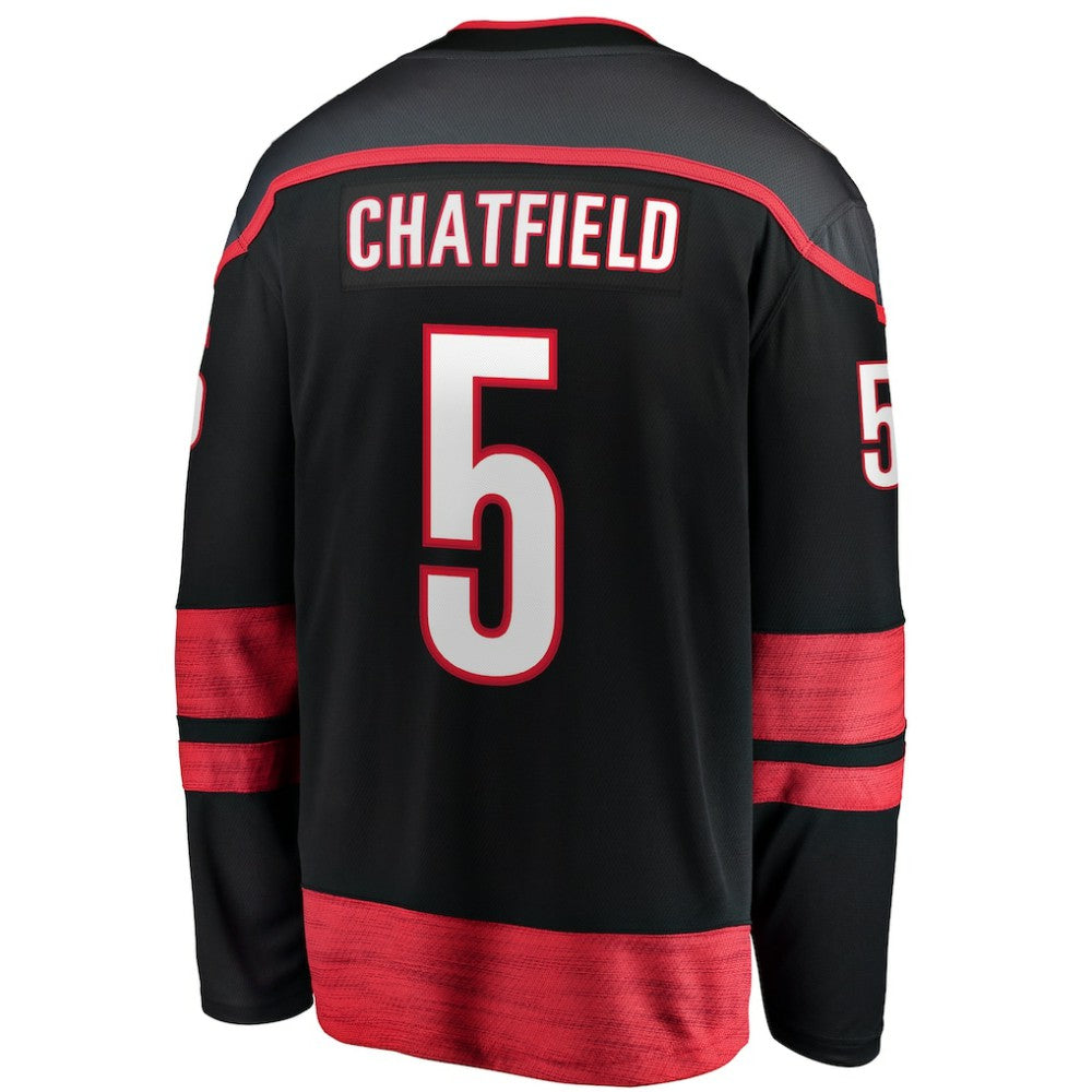 Jalen Chatfield Carolina Hurricanes Fanatics Home Premier Breakaway Player Jersey - Black - NHL 201462550