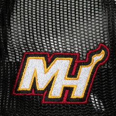 Miami Heat Hardwood Classics Blocker Foam Front Trucker Adjustable Hat White | Mitchell & Ness US