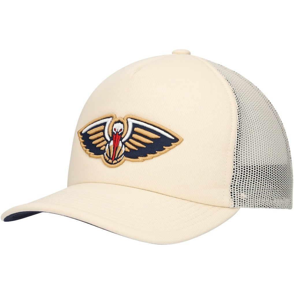 New Orleans Pelicans Trucker Adjustable Hat Cream | Mitchell & Ness