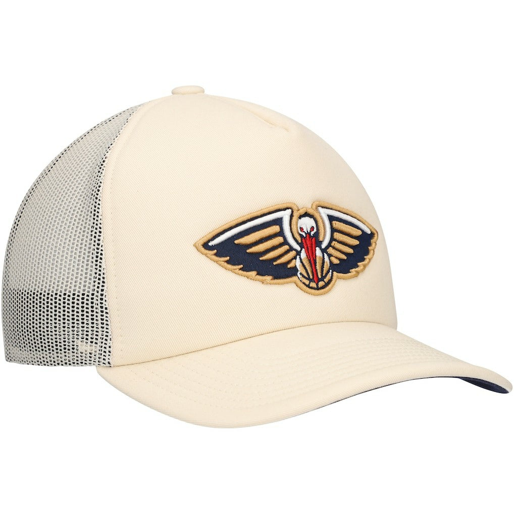 New Orleans Pelicans Trucker Adjustable Hat Cream | Mitchell & Ness