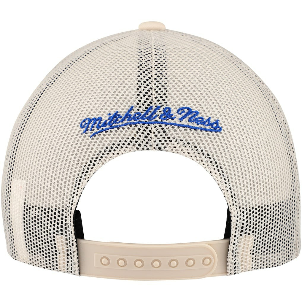 Philadelphia 76ers Trucker Adjustable Hat Cream | Mitchell & Ness US