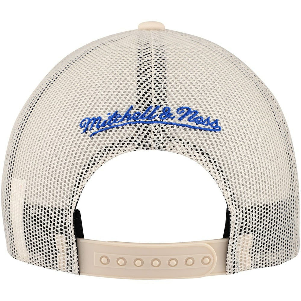 Philadelphia 76ers Trucker Adjustable Hat Cream | Mitchell & Ness US