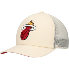 Miami Heat Trucker Adjustable Hat Cream | Mitchell & Ness online