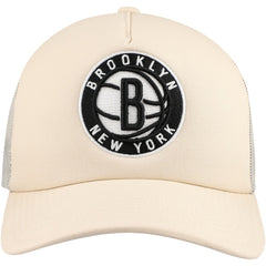 Brooklyn Nets Trucker Adjustable Hat Cream | Mitchell & Ness