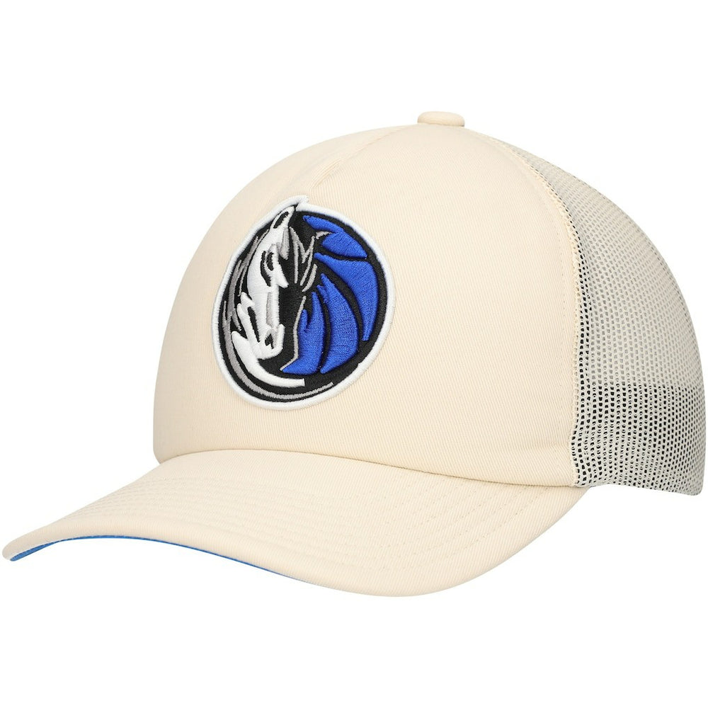 Dallas Mavericks Trucker Adjustable Hat for sale Cream | Mitchell & Ness Lifestyle