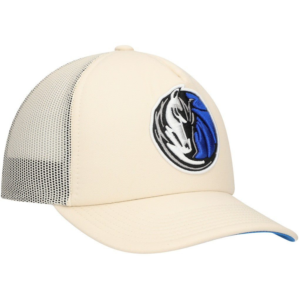 Dallas Mavericks Trucker Adjustable Hat for sale Cream | Mitchell & Ness Lifestyle