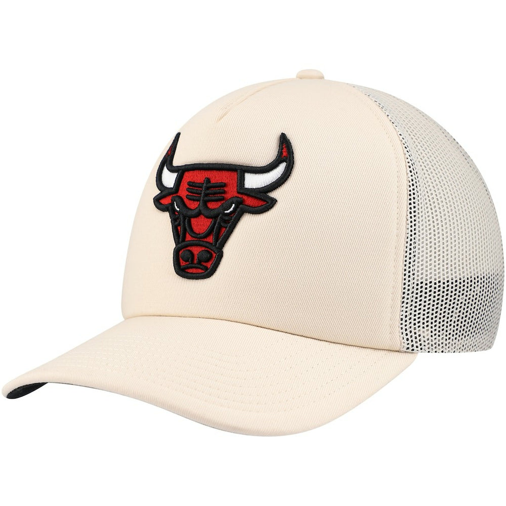 Chicago Bulls Trucker Adjustable Hat Cream | Mitchell & Ness