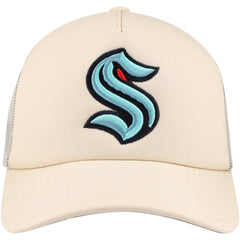 Seattle Kraken Mitchell & Ness Foam Front Trucker Adjustable Hat - Cream - NHL 201463698