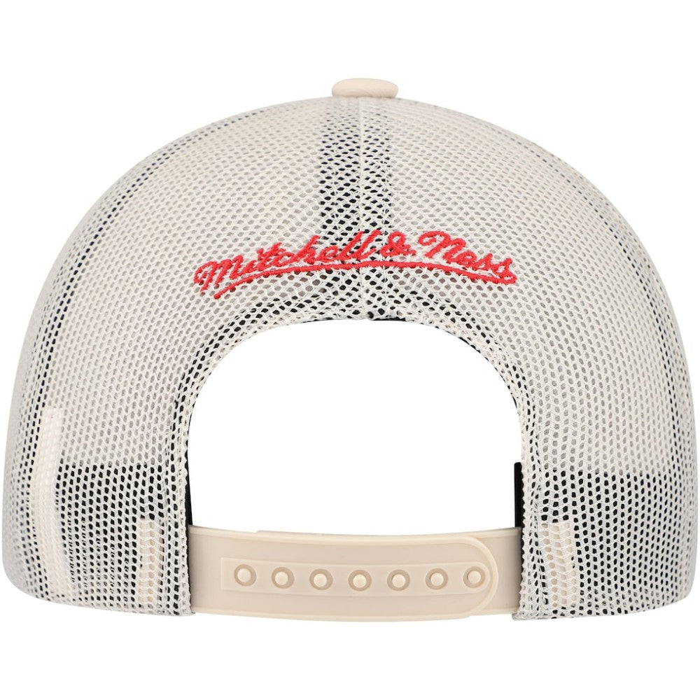 Chicago Blackhawks Mitchell & Ness Foam Front Trucker Adjustable Hat - Cream - NHL 201463700