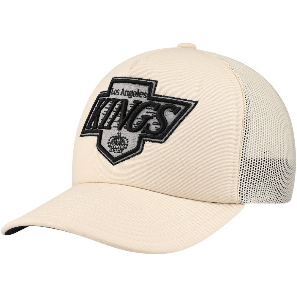 Los Angeles Kings Mitchell & Ness Foam Front Trucker Adjustable Hat - Cream - NHL 201463705