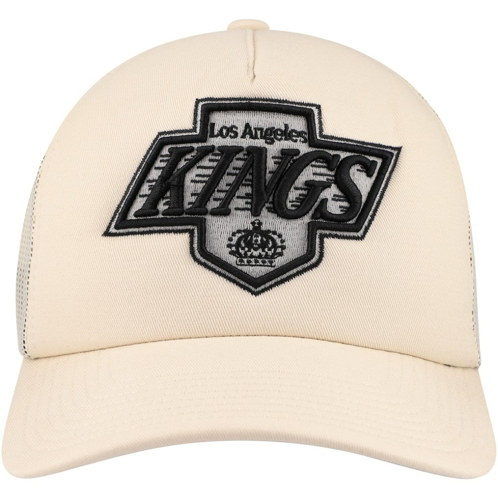 Los Angeles Kings Mitchell & Ness Foam Front Trucker Adjustable Hat - Cream - NHL 201463705
