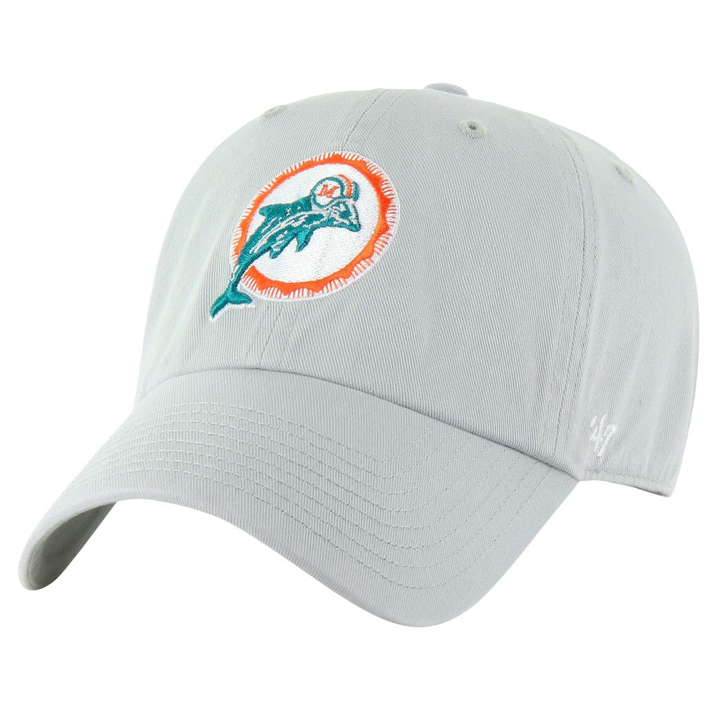 47 brand Miami Dolphins '47 Team Clean Up Adjustable Hat Gray