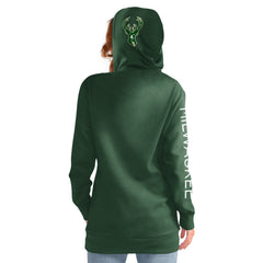 Milwaukee Bucks G-III 4Her by Carl Banks Women's Base Coach Pullover Hoodie Green