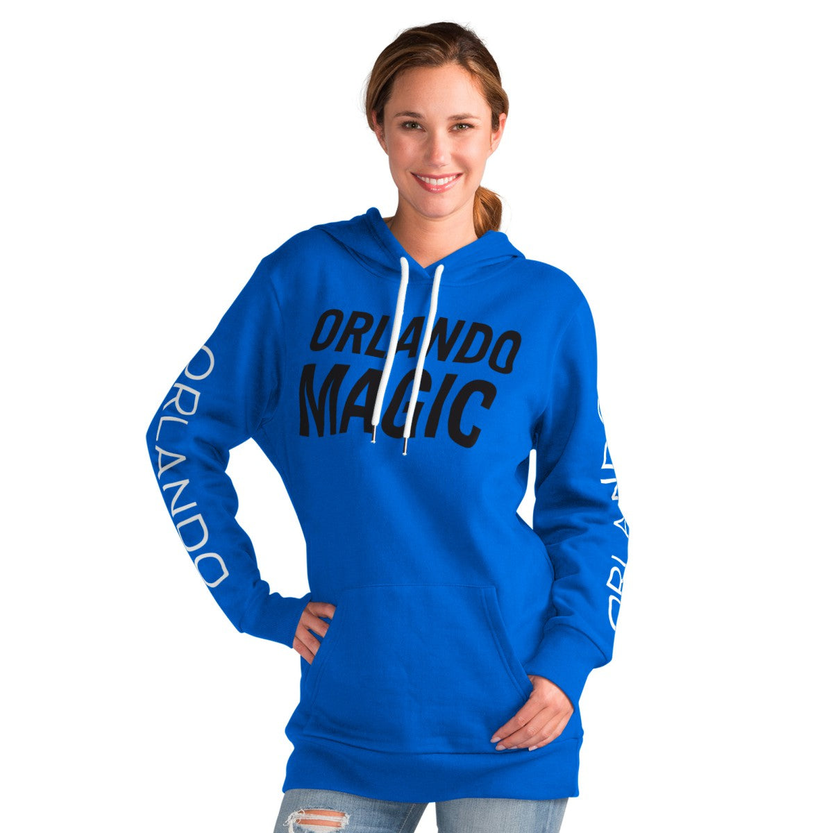 Orlando Magic G-III 4Her by Carl Banks Women's Base Coach Pullover Hoodie Blue