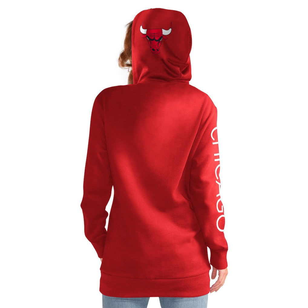 Chicago Bulls G-III 4Her by Carl Banks Women's Base Coach Pullover Hoodie Red