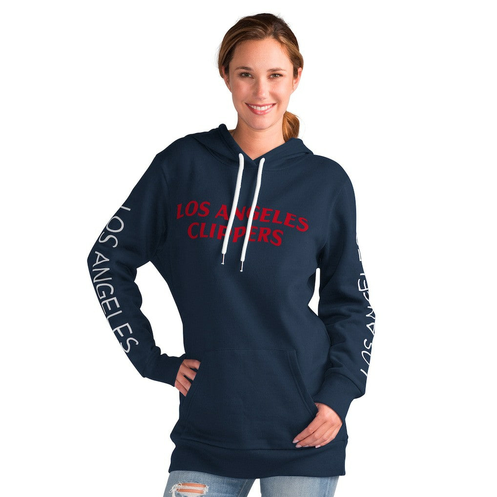LA Clippers G-III 4Her by Carl Banks Women's Base Coach Pullover Hoodie Navy