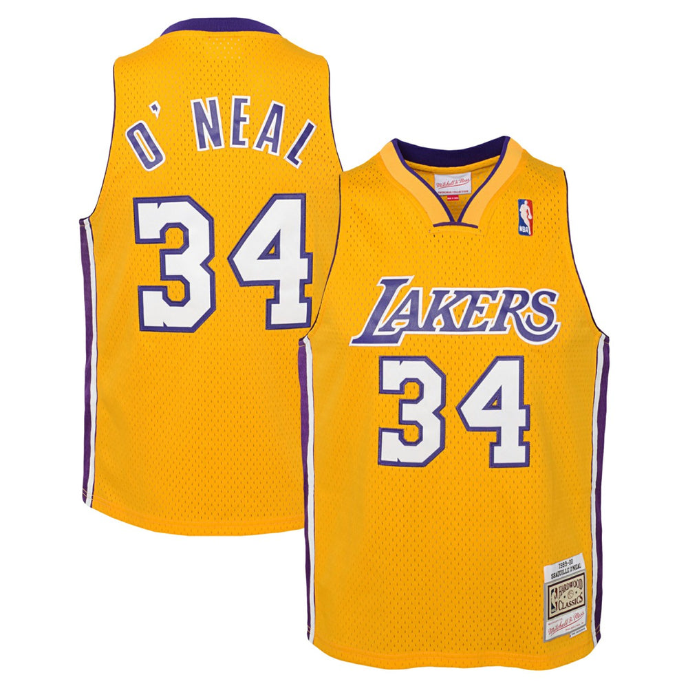 Shaquille O'Neal Los Angeles Lakers Youth 1999/00 Hardwood Classics Swingman Jersey Gold | Mitchell & Ness US
