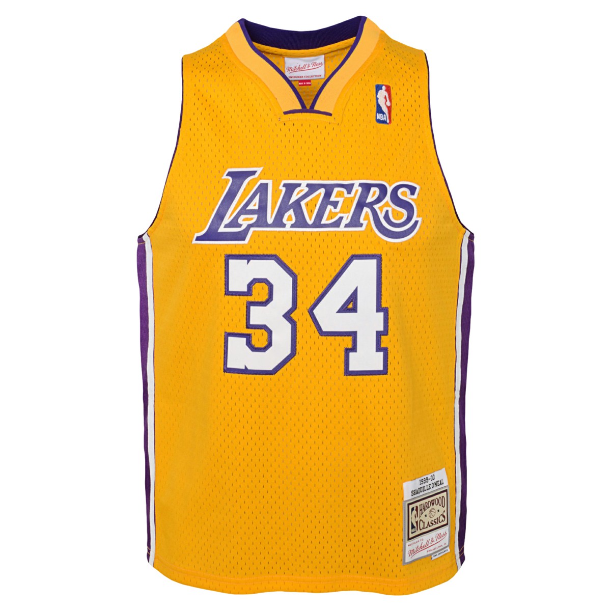 Shaquille O'Neal Los Angeles Lakers Youth 1999/00 Hardwood Classics Swingman Jersey Gold | Mitchell & Ness US