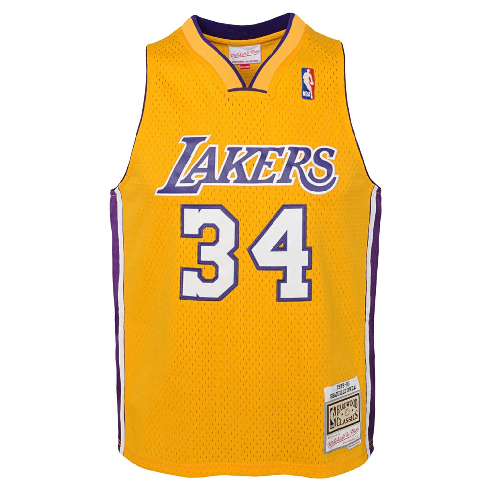 Shaquille O'Neal Los Angeles Lakers Youth 1999/00 Hardwood Classics Swingman Jersey Gold | Mitchell & Ness US