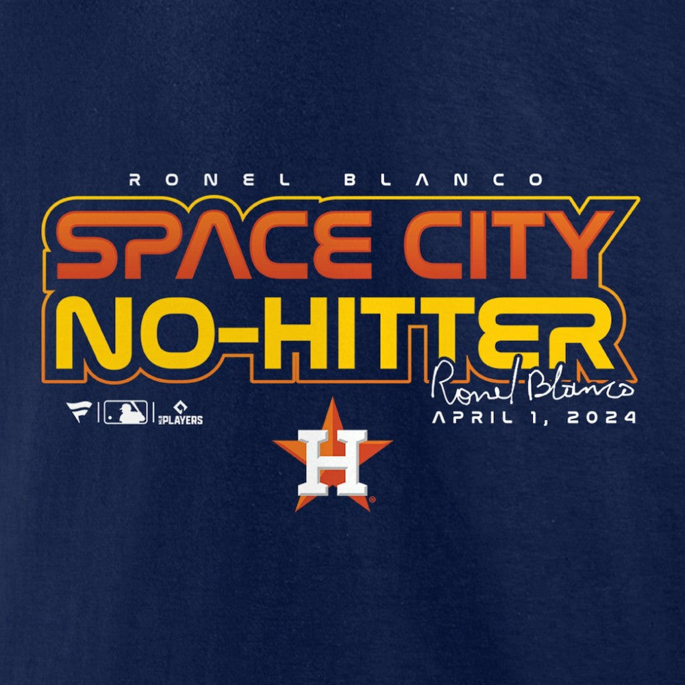 Ronel Blanco Houston Astros  Space City No-Hitter T-Shirt - Navy - MLB Discount