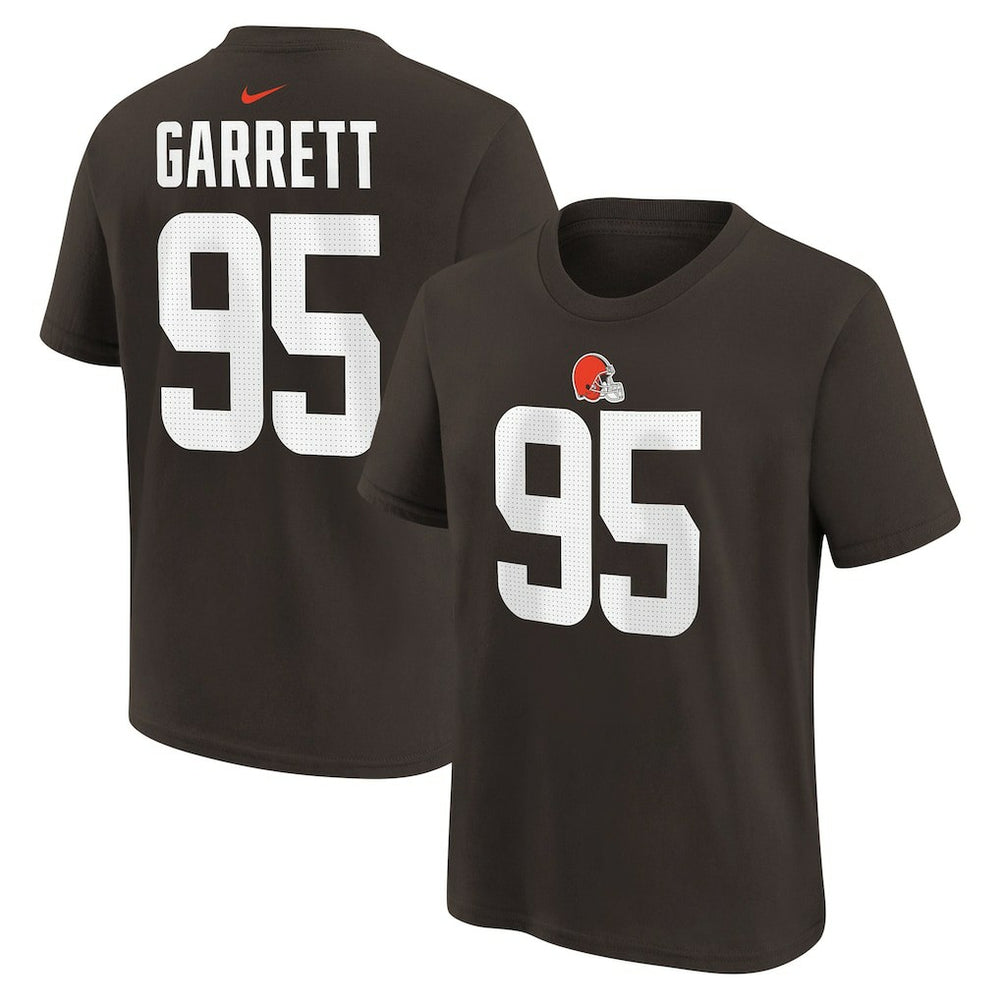 Nike Myles Garrett Cleveland Browns Youth Player Name & Number T-Shirt Brown