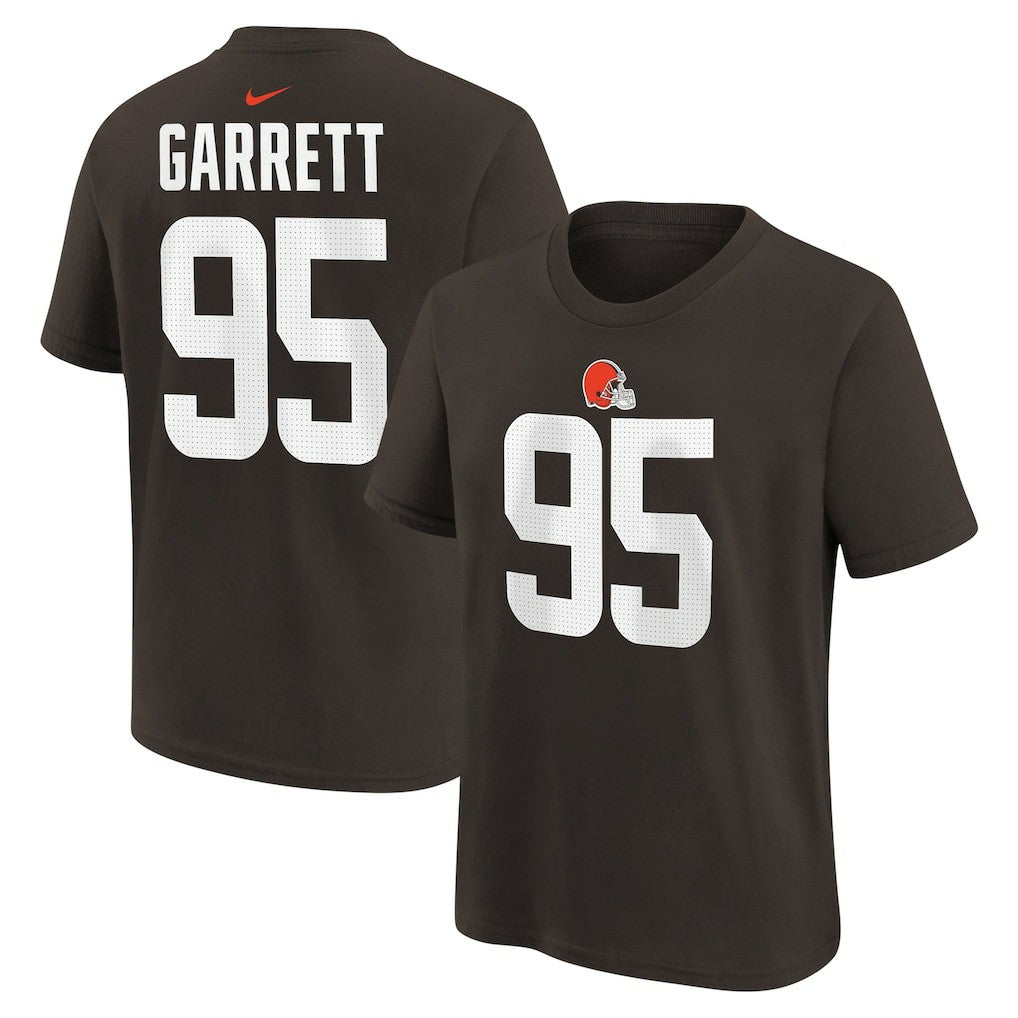 Nike Myles Garrett Cleveland Browns Youth Player Name & Number T-Shirt Brown