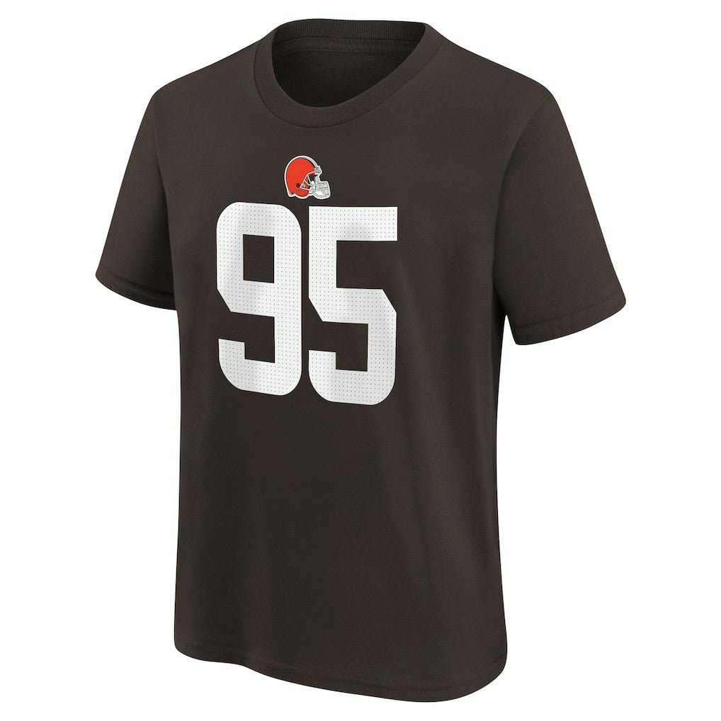 Nike Myles Garrett Cleveland Browns Youth Player Name & Number T-Shirt Brown