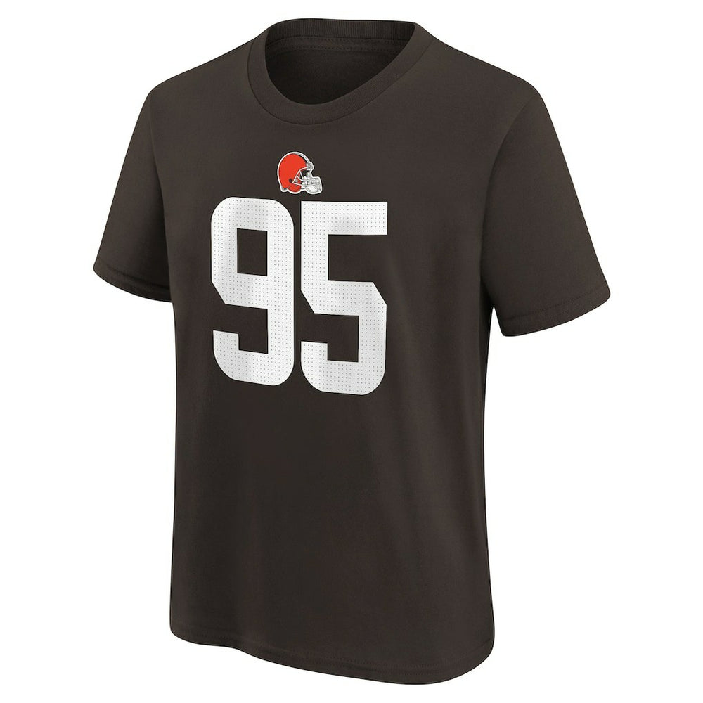 Nike Myles Garrett Cleveland Browns Youth Player Name & Number T-Shirt Brown
