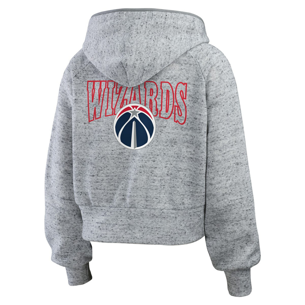 Washington Wizards WEAR by Erin Andrews Women's Speckled Radiator Full-Zip Hoodie Heather Gray