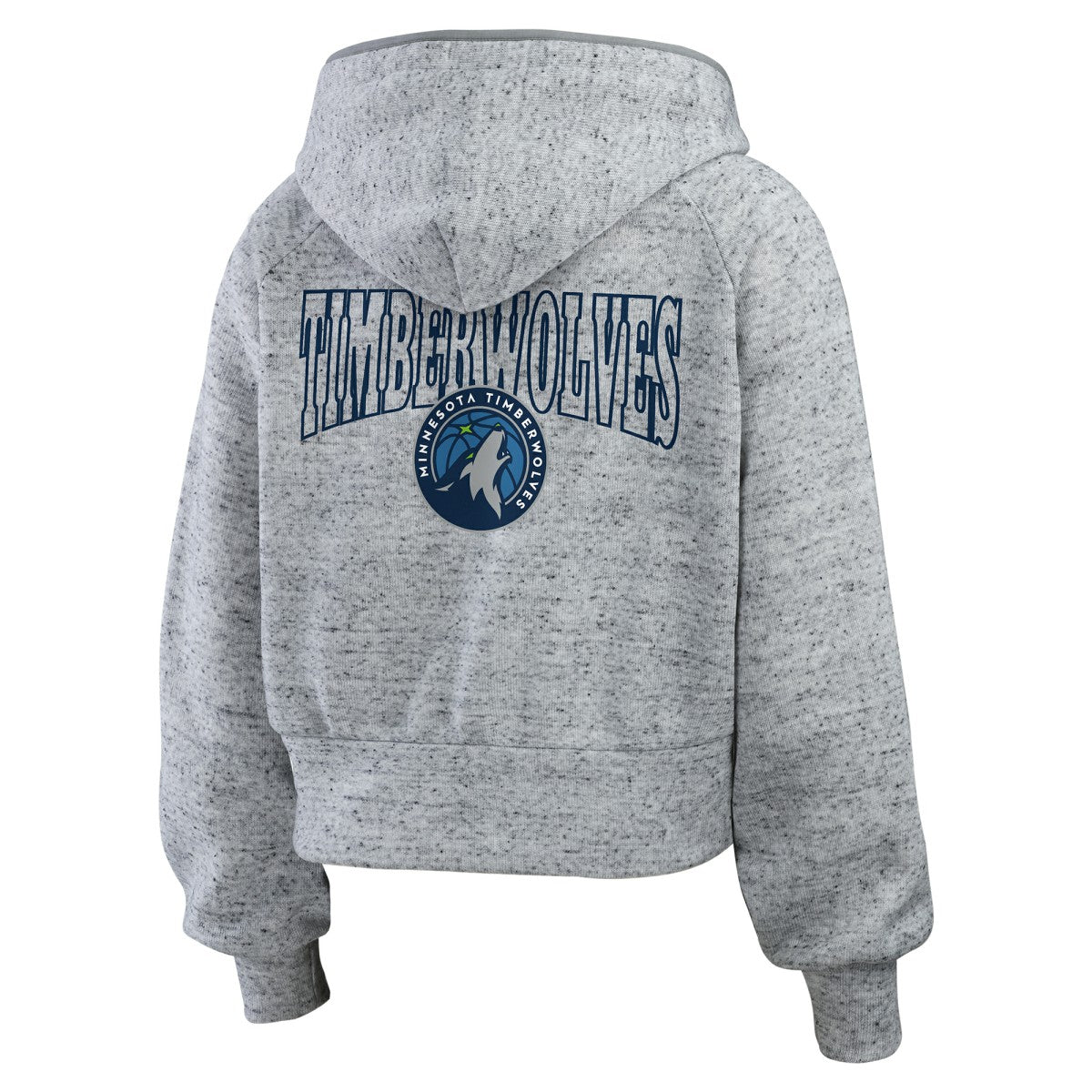 Minnesota Timberwolves WEAR by Erin Andrews Women's Speckled Radiator Full-Zip Hoodie Heather Gray