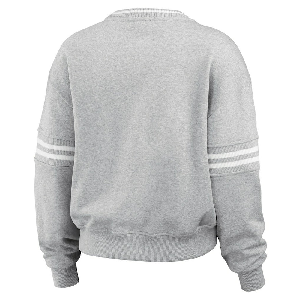 Philadelphia 76ers WEAR by Erin Andrews Women's French Terry Pullover Sweatshirt Heather Gray