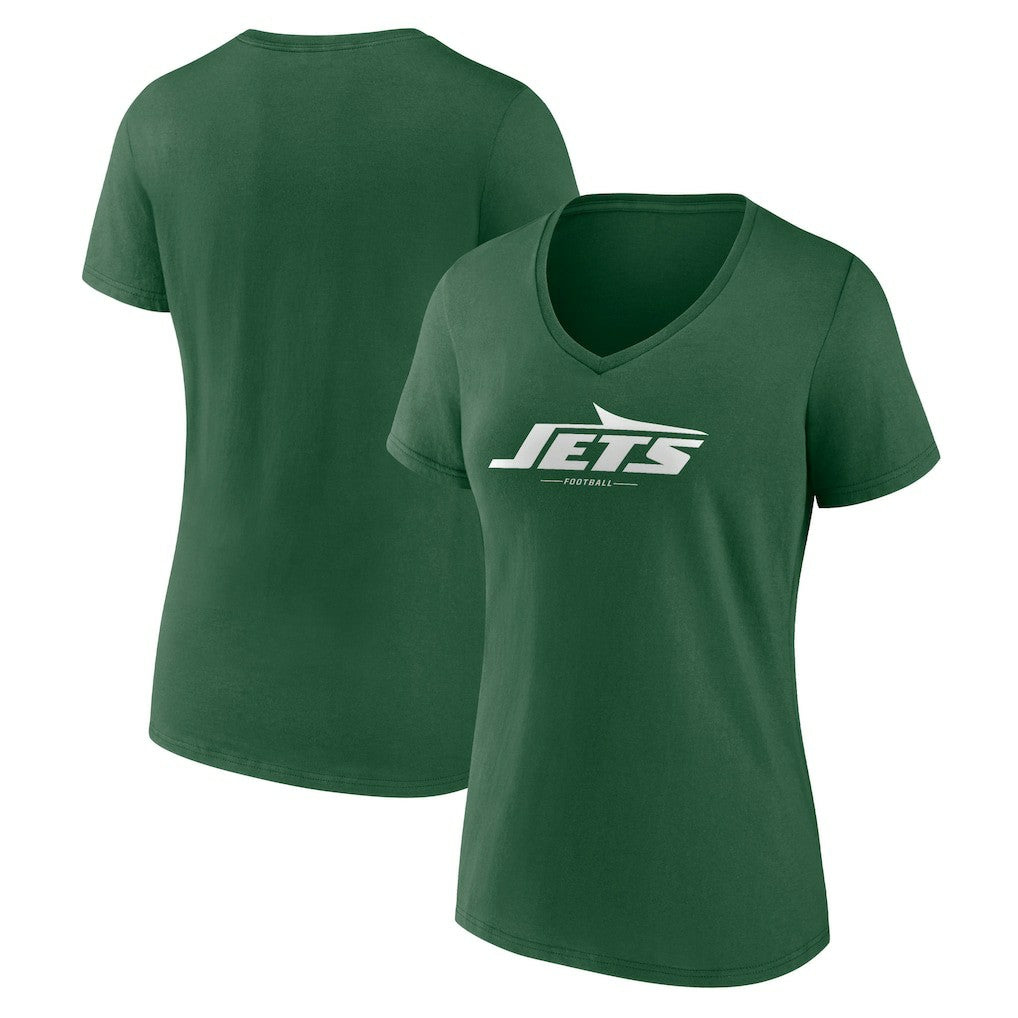 Fanatics New York Jets Women's Team Lock-Up V-Neck T-Shirt Green