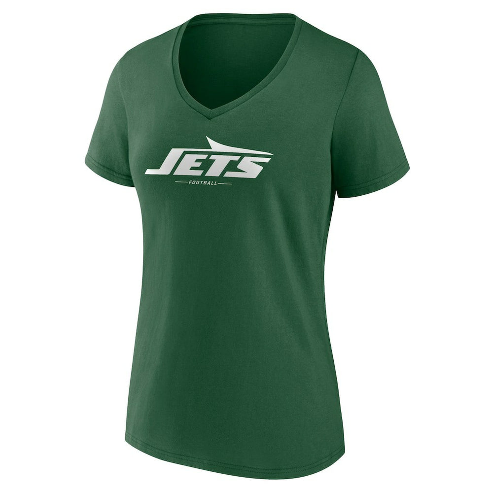 Fanatics New York Jets Women's Team Lock-Up V-Neck T-Shirt Green