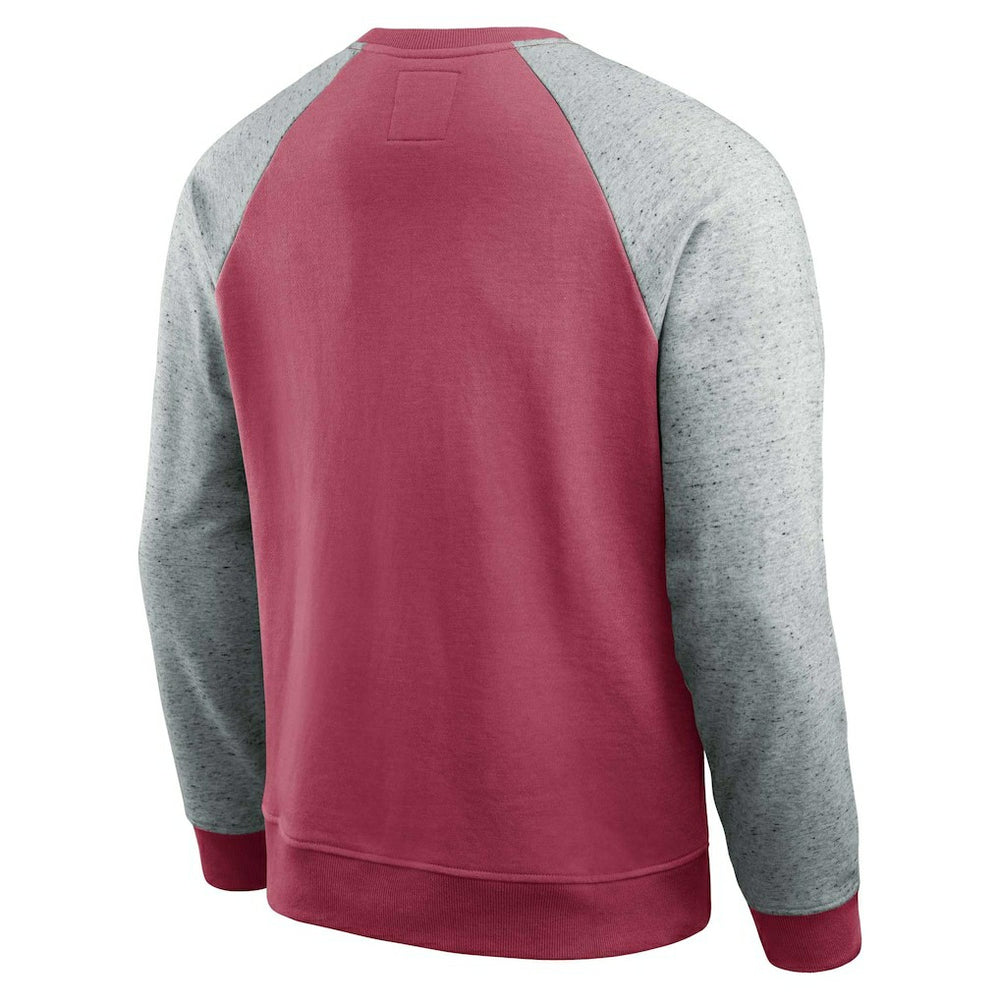 Fanatics Arizona Cardinals Darius Rucker Collection Colorblock Pullover Sweatshirt Cardinal/Heather Gray