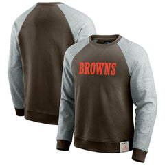 Fanatics Cleveland Browns Darius Rucker Collection Colorblock Pullover Sweatshirt Brown/Heather Gray