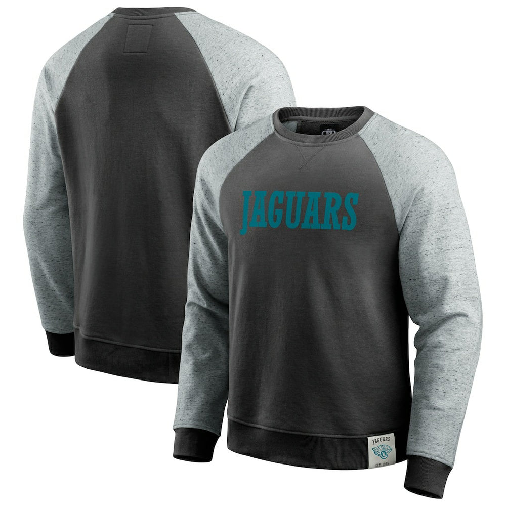 Fanatics Jacksonville Jaguars Darius Rucker Collection Colorblock Pullover Sweatshirt Black/Heather Gray