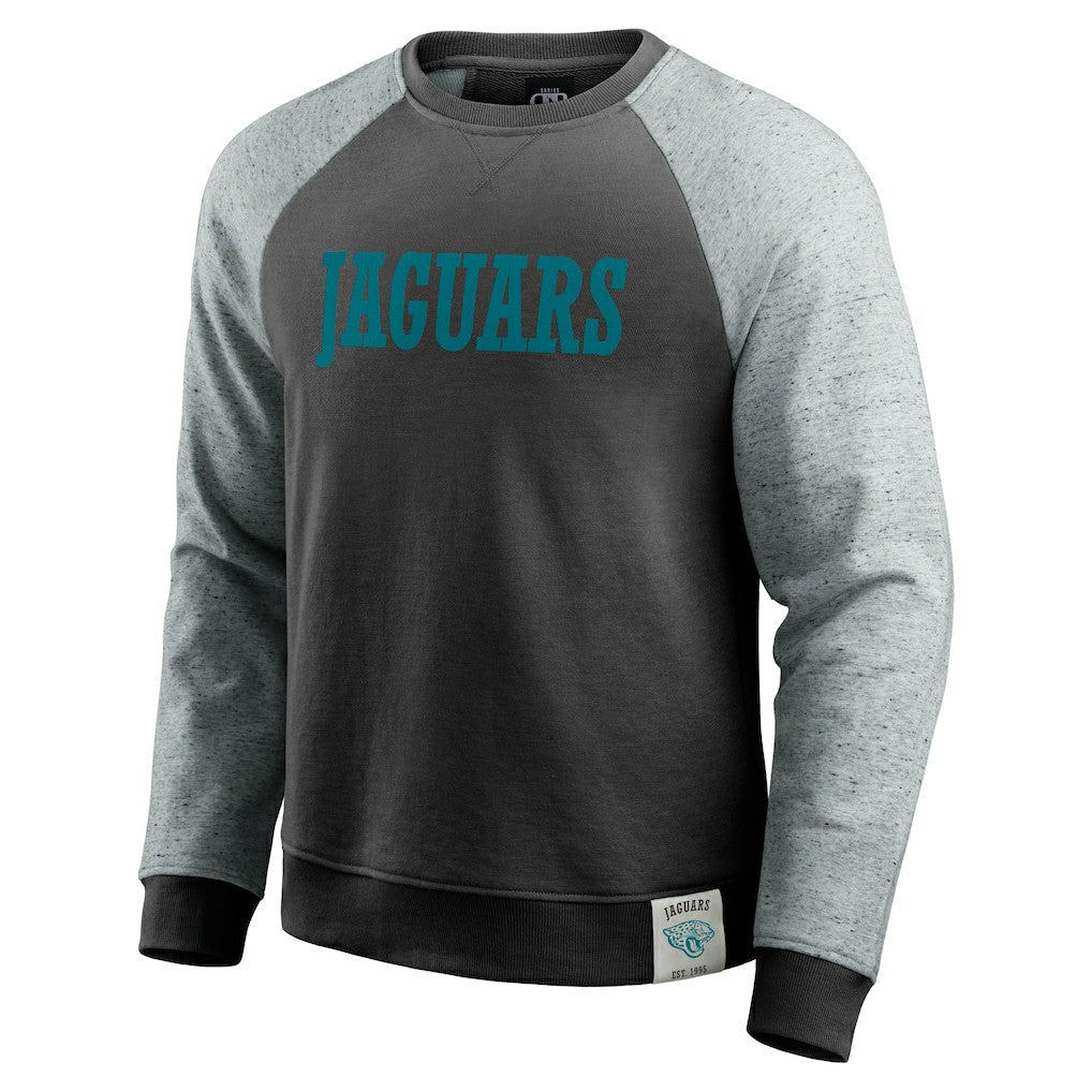 Fanatics Jacksonville Jaguars Darius Rucker Collection Colorblock Pullover Sweatshirt Black/Heather Gray
