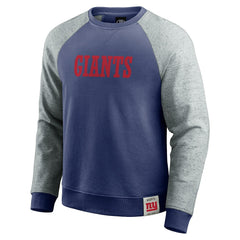 Fanatics New York Giants Darius Rucker Collection Colorblock Pullover Sweatshirt Royal/Heather Gray