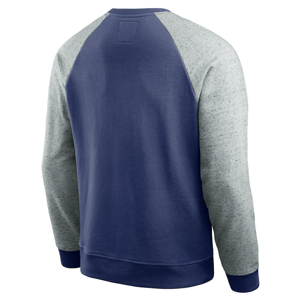 Fanatics New York Giants Darius Rucker Collection Colorblock Pullover Sweatshirt Royal/Heather Gray