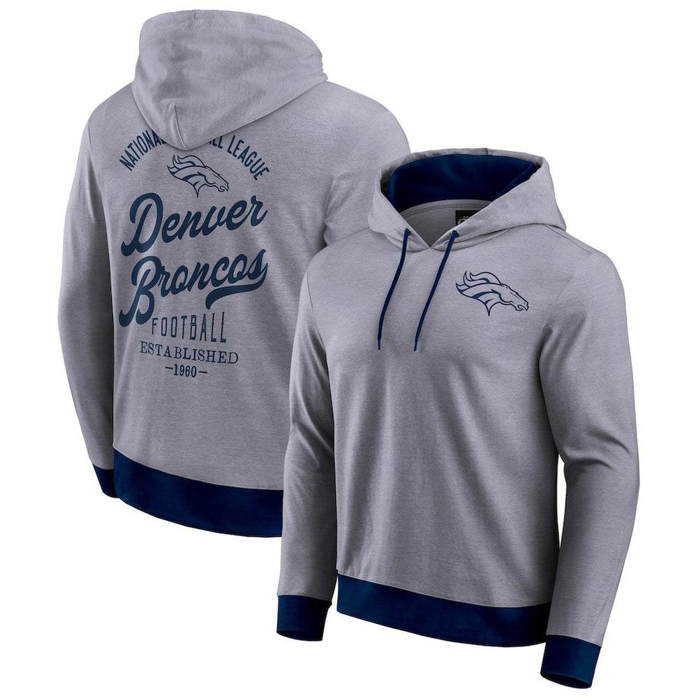 Fanatics Denver Broncos Darius Rucker Collection Tonal Knit Pullover Hoodie Navy